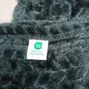 Textured Plush Throw Blanket, 60"x80" Oversized Cozy Fleece Blanket, Soft Dark Green Decorative Blanket for Bed, Sofa, and Couch