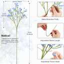 N&T NIETING Babys Breath Artificial Flowers Bulk, 10Pcs Blue Fake Gypsophila Bouquet Flowers Real Touch Faux Babies Breath Arrangement for Wedding Floral Party Home Centerpieces Vase Decoration, Blue