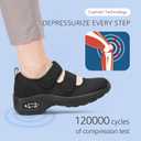 STQ Womens Walking Shoes Non Slip Orthopedic Shoes Adjustable Diabetic Shoes Comfort Mary Jane Shoe