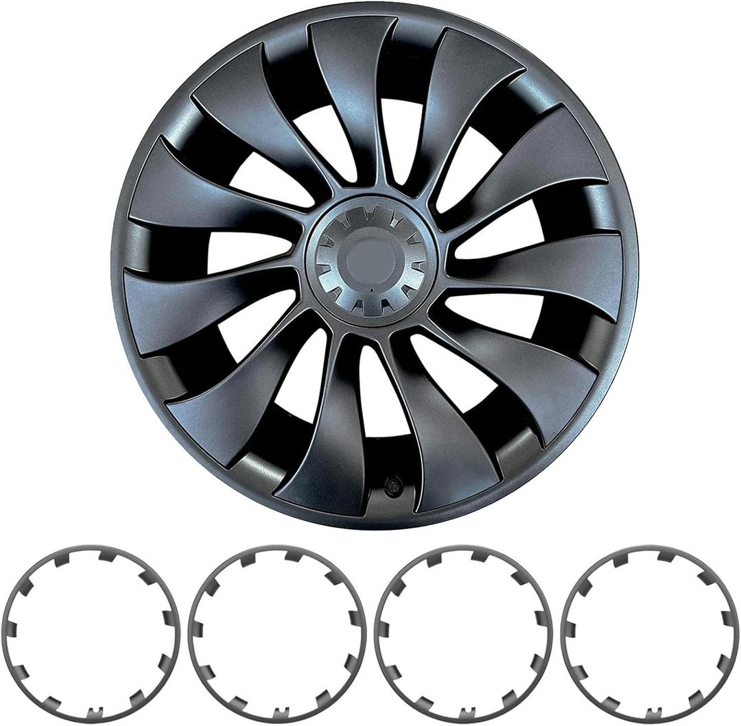 Wheel Rim Protector for Tesla Model Y Performance 21 Inch berturbine Wheels All-in-one Car Tire Trim Rings Rim Case Hubcaps Wheel Cover 2020-2024 Model Y Accessories