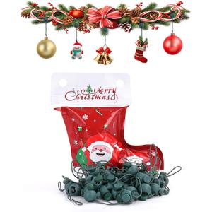 38Pcs No-Slip Christmas Ornament Hooks - Child & Pet Proof Ornament Hangers with Secure Lock Design for Large, Small & Heavy-Duty Xmas Tree Decoration - Keep Your Precious Baubles Safe from Pets & Kid