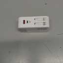 4-in-1 Retractable Gan Wall Charger Plug for iPhone 17 USB C,Travel Essentials Brick Multiport,3ft Lightening+ Type C Cables,40W Fast Charging Foldable Block for iPhone 17 Pro/16/15/14/13,iPad,Galaxy