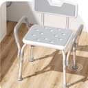 Shower Chair for Inside Shower [Military Grade] [500 lbs Heavy Duty] Shower Seat with Arms and Back for Bathtub, [FSA/HSA Eligible] Height Adjustable Safety Bath Seat for Elderly and Disabled, Adults