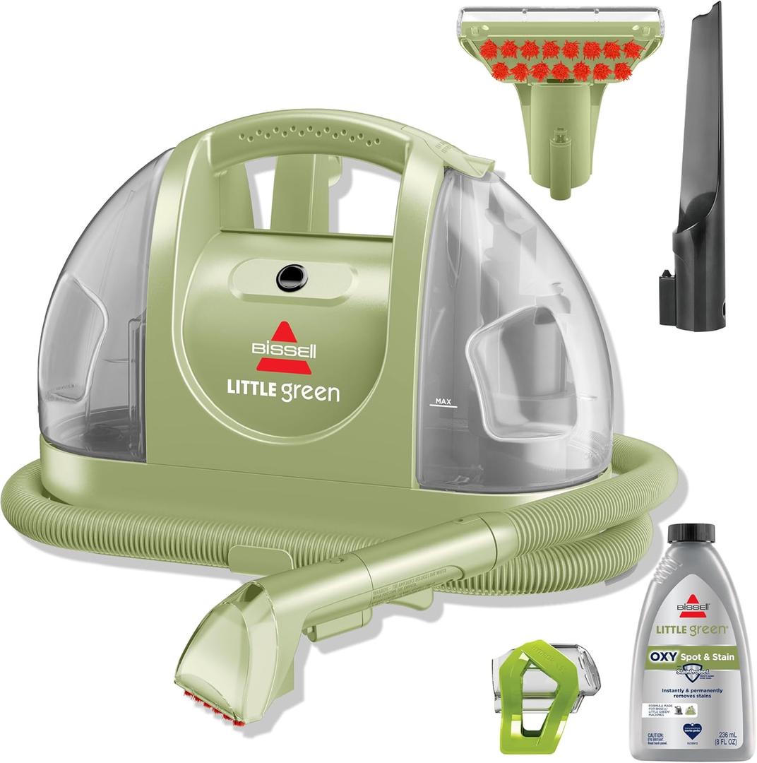 BISSELL Little Green Multi-Purpose Portable Carpet and Upholstery Cleaner, Car and Auto Detailer, with Exclusive Specialty Tools, Green, 1400B BISSELL Little Green Multi-Purpose Portable Carpet and Upholstery Cleaner, Car and Auto Detailer, with Exclusive Specialty Tools, Green, 1400B