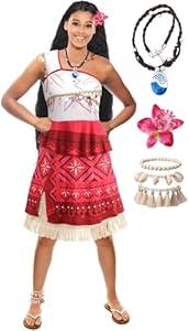 Princess Costume with Accesories for Women,Ocean Princess Dress for Adults,Halloween Costume Party Dress Up (Small)