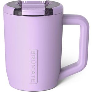 BrMate Mv - 15oz 100% Leak Proof Insulated Coffee Mug with Handle & Lid - Stainless Steel Coffee Travel Mug - Double Walled Coffee Cup (Lavender)