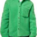 mnml Men's Jewel Sherpa Jacket (Medium, Green)