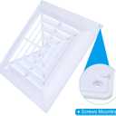 PATIKIL Square Air Vent Cover 18 x 18 Inch, 1pcs Plastic Air Return Grille Sidewall or Ceiling Air Diffuser for Home Office Bathroom Kitchen Toilet Ventilation, White