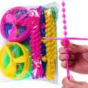 Flying Helicopter Toy, 20 Sets Hand the Rotating Circle Helicopter, Bamboo Dragonfly Hand Rub Plastic Propeller for Outdoor Toy Kids Gift Flying (Colorful)