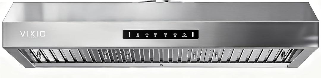 Range hood 36 inch,Stove Hood with Dual Motor 900 CFM,Vent Hood with 1.5 Sones Whisper-Quiet,Kitchen Exhaust Range Hood for Large Kitchen,GU10 LED Lights & Full-Sealed Cavity