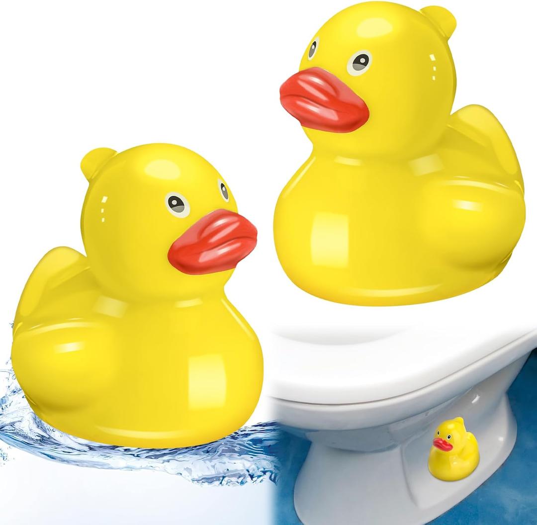 2 Pack Toilet Bolt Caps Decorative Toilet Bolt Screw Covers Ceramic Cute Bathroom Decor Fun Themed Gadgets Bathroom Replacement Parts (Yellow)