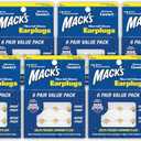 Mack's Pillow Soft Silicone Earplugs - 6 Pair (Pack of 8), Value Pack  The Original Moldable Silicone Putty Ear Plugs for Sleeping, Snoring, Swimming, Travel, Concerts and Studying
