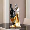 CdyBox Elegant Wine Bottle Holder Ornament Wine Single Bottle Holder Stand Rack (Golden)