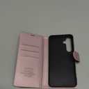 FLIPALM Wallet Case for Samsung Galaxy S24 Fe, RFID Blocking Credit Card Holder, PU Leather Folio Flip Kickstand Protective Shockproof Cover for S24 Fe (Rose Gold, for S24 Fe - 6.4")