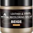 Leather Recoloring Balm - Beige Leather Repair Kit for Furniture, Leather Dye & Paint to Recolor, Restore & Repair Faded, Cracked, Peeling Leather (8.5OZ without Oil)