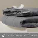Madison Park Windom Down Alternative Blanket, Premium 3M Scotchgard Moisture Wicking Treatment, Lightweight and Soft Bed Cover For All Season, Satin Trim, Charcoal King