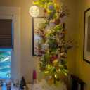 12 Pcs 3.15 Inch Christmas Ball Ornaments, Christmas Tree Decorations Set, Glittering Plastic Hanging Decoration, Elf Balls Swirl Candy Cane Peppermint for Christmas Decorations