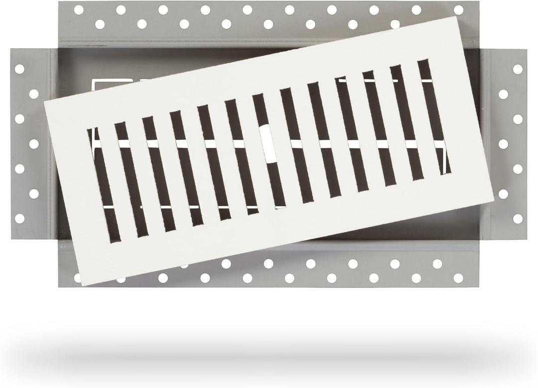 BreezeLux BL410 Magnetic Air Supply Vent Cover - Removable Flush-Mount Panel for Walls & Ceilings, Paintable, Durable Cement Board with Galvanized Steel Frame - Fits 4"x10" Duct Openings