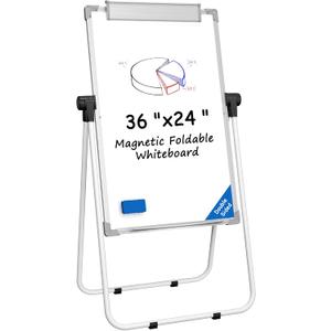 MaxGear Easel Whiteboard 36" x 24" Magnetic Portable Dry Erase Board, Foldable Double-Sided White Board with Stand Height Adjustable for Flip Chart Home Office School