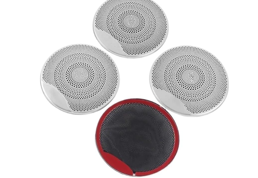4pcs/lot Metal Car Door Speaker Cover Tweeter Audio Loudspeaker Cover AMG Compatible with Mercedes Benz Brabus W212 W213 W205 W207 GLC C/E