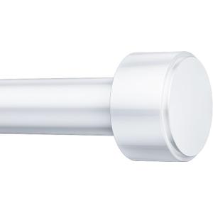 Curtain Rods for Windows 32-60 Inch, 1 Inch Adjustable White Curtain Rod Set with Brackets, Easy Install