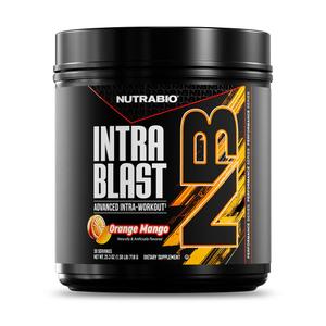 NutraBio Intra Blast Bcaa Powder Amino Acid Supplement, Electrolyte & Hydration Blend, Intra, Pre Workout & Muscle Recovery, 20g Eaa Amino Acids Powder, 5g Glutamine- Orange Mango, 30 Serving (EXP: 03/2029)