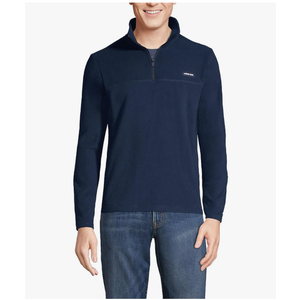 Lands' End Men's Anyweather Fleece Quarter Zip Pullover, XL