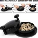 Chicken Shredder Shred Machine Meat Shredder Meat Shredding Tool with Handles and Non-Skid Base Mat Suitable for Pulled Pork Red Beef Chicken Alternative to Bear Claws 1pc 8inch Black