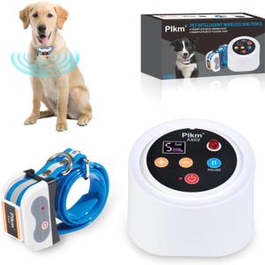 Plkm Wireless Dog Fence Pet Electric 2026 Newest Intelligent Containment System, Dog Out of Range Reminder Transmitter AI Smart Alarm, 360 Strong Signal Coverage, Display Receiver Battery Level