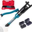 Muzata Upgraded Custom Cable Railing Crimping Tool Hydraulic Crimper Hydraulic Crimping Tool for 1/8" 5/32" 3/16" Stainless Steel Cable Railing Kit Wire Rope Swaging Kit CT01