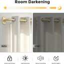 Curtain Rods 36-88 Inch, Gold Wrap Around Blackout Curtain Rods for Windows, 1 Inch Adjustable Heavy Duty Room Darkening Window Treatment Rod for Bedroom, Living Room, Sliding Door