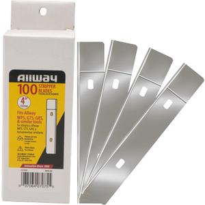 ALLWAY WSB100 Replacement Scraper Blade, 4", 100 Pack