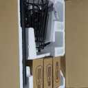 PESRAE Dimmable Industrial Floor Lamp, Farmhouse Floor Lamp Standing Lamp with 3 Elegant Teardrop Cage Heads & Included 3 x 1200LM Edison LED Bulbs, Tall Lamp for Living Room, Bedroom (Matte Black)