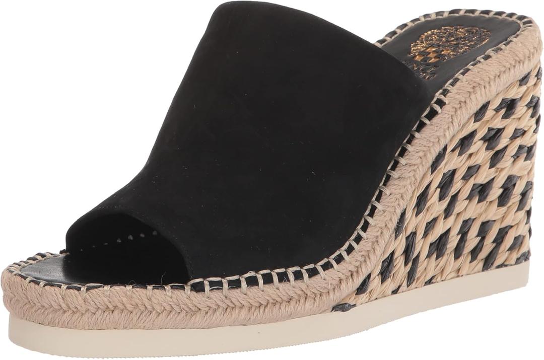 Vince Camuto Womens Brissia Wedge Sandal (10, Black)