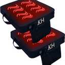 Black Stadium Seat Cushion 2 Pack, Boat Canoe Kayak Seat Cushion, Bleacher Seat Cushion, Portable and Extra Thick Cushion for Any Outdoor Events