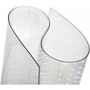Clear Carpet Runner, USA Made, Safe, 24 x 48 Inch, 2mm Thick Cleated Vinyl, Clear Vinyl Carpet Protector for Rug, Plastic Runner for Carpet Protection (24 x 48 Inches, Cleated Riverstone)