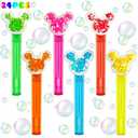 Mouse Party Favors 24Pcs Glitter Mouse Ear Bubble Wands for Kids Cute Bubble Wand for Birthday Party Supplies Classroom Prizes Pinata Goodie Bag Stuffers Gifts