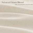 Beige Extra Long Linen Shower Curtain 84 Inch Long Neutral Bath Shower Curtain Set with Hooks XLong Tall Country Farmhouse Boho Drapes for Bathroom Bathtub Tan Beige 72x84 Drapes
