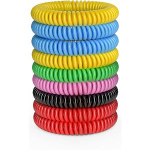 BuggyBands 12 Pack Mosquito Bracelets, Mosquito Bands for Adults and Kids with Individually Wrapped & DEET Free, Natural and Waterproof Wristbands Citronella Bracelets for Camping Hiking