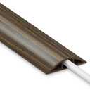 Misty Brown Wood Cord Hider - 4FT Soft Cord Protector, Hide Extension Floor Wire Covers for Cords, Organizer Wires Floor Cable Cover, Cable Cavity: 0.47" (W) x 0.24" (H)