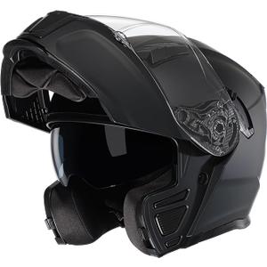 TRIANGLE Modular Motorcycle Helmets for Men Flip Up Full Face Helmet Dual Visor with Internal Sunshield DOT Approved (Small)