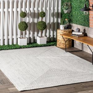 nuLOOM 6' Round Solid Hand Braided Indoor/Outdoor Area Rug, Pet-Friendly, High Traffic, Weather Resistant, for Patio, Balcony, Bedroom, Living, Dining Room, Wynn Ivory nuLOOM 6' Round Solid Hand Braided Indoor/Outdoor Area Rug, Pet-Friendly, High Traffic, Weather Resistant, for Patio, Balcony, Bedroom, Living, Dining Room, Wynn Ivory