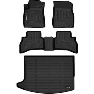 HAFIDI Floor Mats & Cargo Liner Set Fit for 2020-2025 2026 Buick Encore GX AWD (Only Fit Cargo in Upper Deck Position) All Weather TPE Anti-Slip Car Full Set Floor Liners Custom Accessories - Black