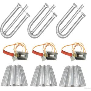 S9B461 (3-Pack) S12461 (3-Pack) 15.4375" Stainless Steel Heat Plate Replacement for Select American Outdoor Grill 24NB, 24NG, 24NP, 24PC, 36NB, 36PC; Dyna-Glo DCP480CSP AOG Grill Parts