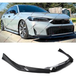 Front Lip Compatible with Honda Civic Sedan & Hatchback 2025 2026, Front Bumper Air Dam Chin Splitter Body Kit (Carbon Fiber Pattern)