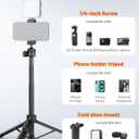 JOILCAN Tripod for iPhone & Camera, 64" Selfie Stick with 360 Ball Head Remote & Phone Holder, Extendable Portable Phone Tripod Stand for Travel Vlog Compatible with Canon Sony DLSR DJI