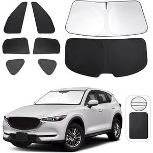 TINGLU Window Shades for Mazda CX-5 2017-2025 2026 Accessories Car Side Full Windows Rear Triangular Windshield Sun Shade Sun UV Rays & Privacy Protection for Camping,Napping,and Relaxing 8PCS