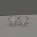 Beautyflier Glass Dessert Bowls Set, 5.6oz Glass Ice Cream Cups Small Trifle Cute Footed Sundae Glasses Dessert Bowl for Dessert, Sundae, Ice Cream, Fruit, Salad, Snack, Cocktail, Condiment, 2Pack