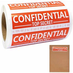 Confidential Stickers,File Handling Instructions Stickers Labels for Office Business Envelopes,4x1 Inches,500 Pcs Per Pack