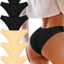 UNDER THE SEA Cotton Underwear for Women 6 Pack Sexy Bikini High Cut Breathbale Cheeky Panties Underwear Womens Lingerie